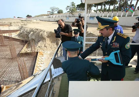 Dövlət Sərhəd Xidmətinin Xüsusi Məktəbinin yeni tədris və yataqxana korpusunun təməli qoyulub
