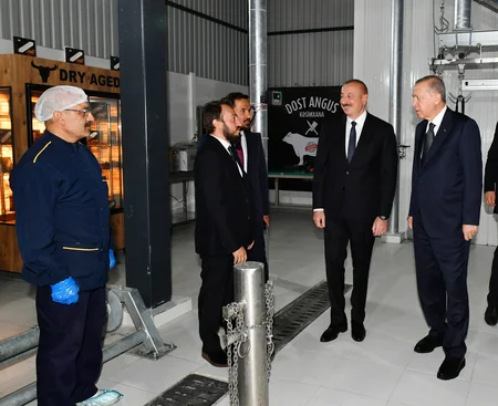 Президенты Азербайджана и Турции приняли участие в открытии первого этапа “Агропарк Dost” в Зангилане