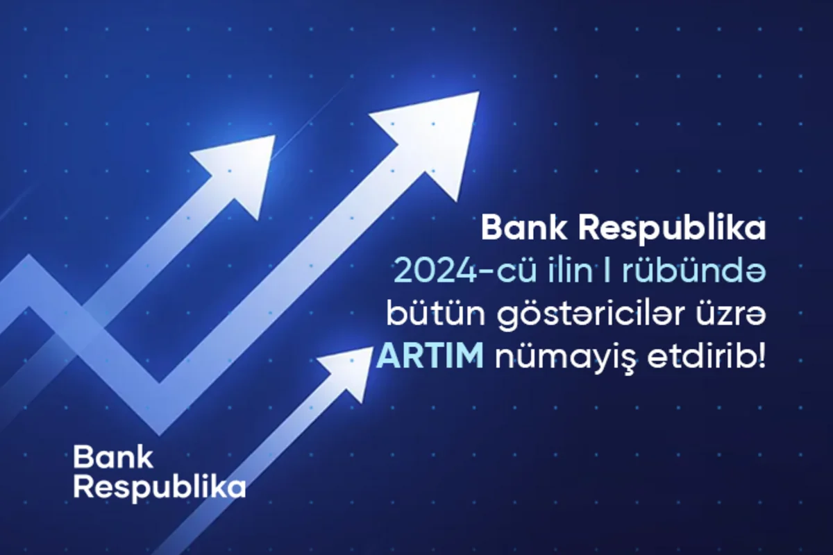 Bank Respublika I rübdə bütün göstəricilər üzrə artım nümayiş etdirib