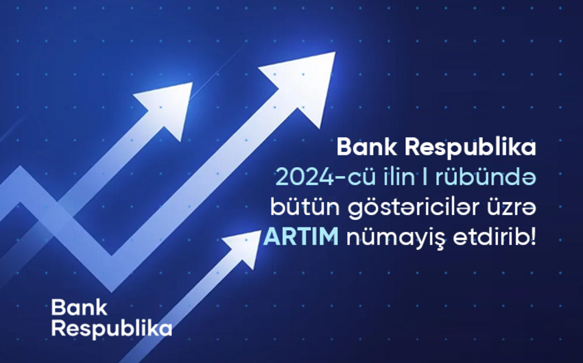  Bank Respublika I rübdə bütün göstəricilər üzrə artım nümayiş etdirib 