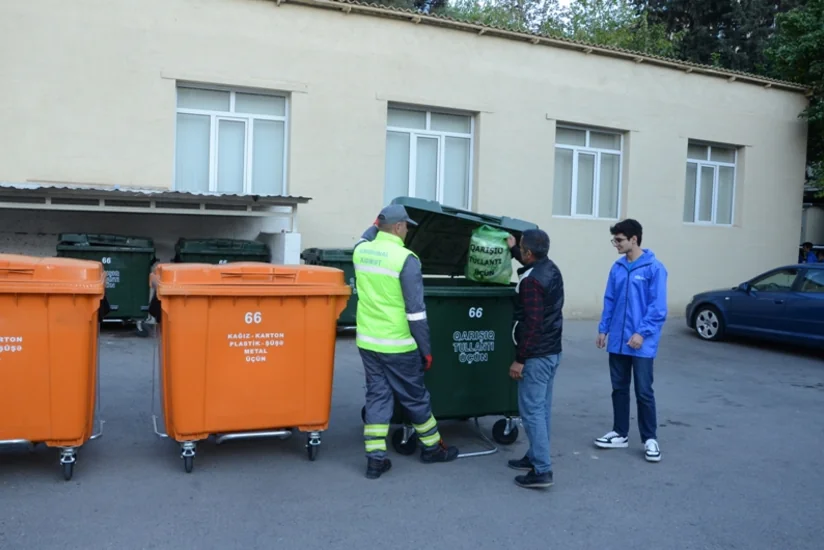 Bakının daha bir rayonunda konteyner meydançası yaradılıb