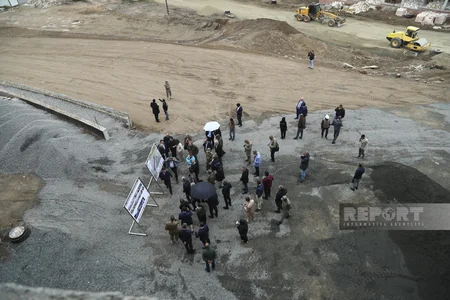Foreign diplomats view construction of settlement, educational complex in Azerbaijan's Kalbajar