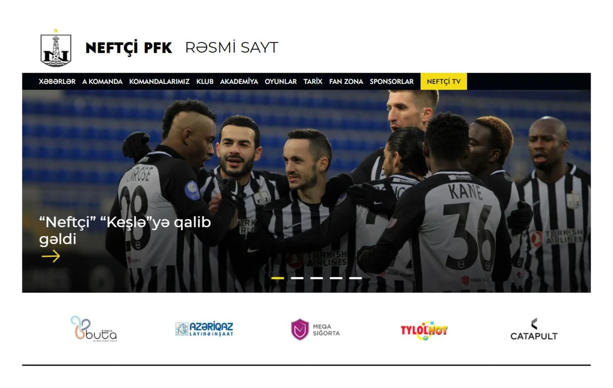 Neftçi yeni saytını təqdim etdi