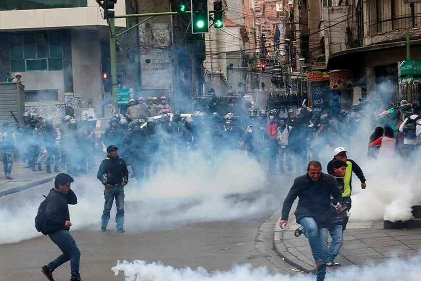 В Боливии в ходе акции протеста пострадали 20 человек
