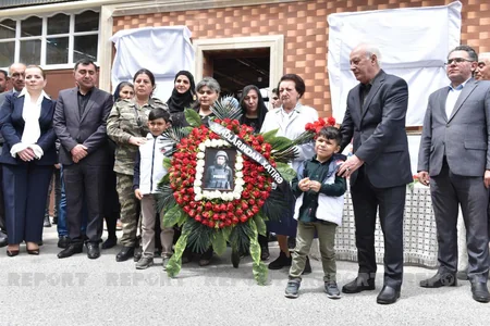 Bakıda şəhid jurnalist Məhərrəm İbrahimovun xatirə lövhəsinin açılış olub