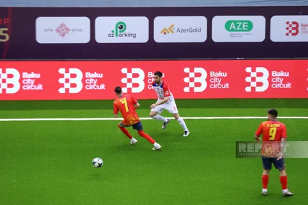 Bakıda minifutbol üzrə dünya çempionatında İspaniya Serbiyaya böyük hesabla uduzub