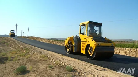 Hacıqabulda 12 min nəfərin istifadə etdiyi yolun asfaltlanmasına başlanılıb