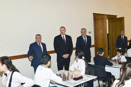 ​Prezident İlham Əliyev Göyçayda bir sıra obyektlərin açılışında iştirak edib