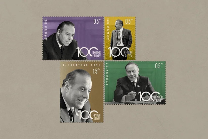 Heydər Əliyevin 100 illik yubileyinə həsr olunmuş poçt markaları buraxılıb