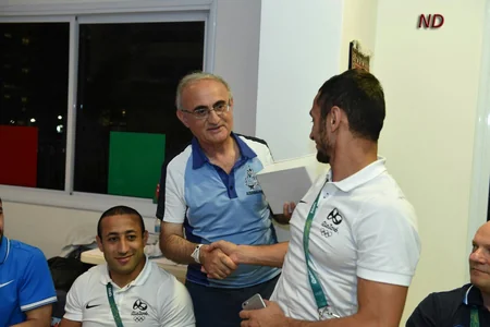​Rio-de-Janeyronun Atletlər kəndində cüdoçularımız Rüstəm Orucov və Orxan Səfərovun mükafatlandırılma mərasimi keçirilib - FOTO