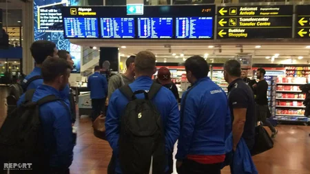 UEFA Millətlər Liqasında Farer adaları ilə səfər oyununa yollanan Azərbaycan yığması Kopenhagenə çatıb - FOTO