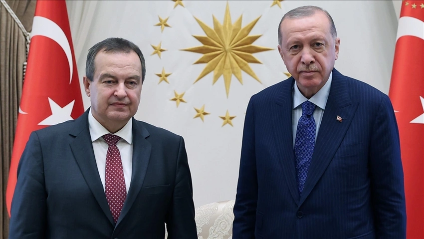 Türkiyə prezidenti Serbiya parlamentinin spikerini qəbul edib