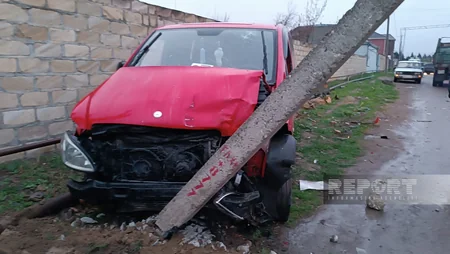 Tovuzda iki avtomobil toqquşub, xəsarət alanlar var 
