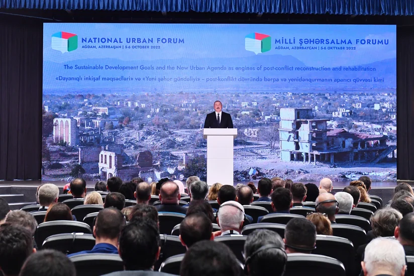 Dövlət başçısı: İşğaldan azad edilmiş bütün şəhərlərin baş planları hazırlanıb və təsdiqlənib