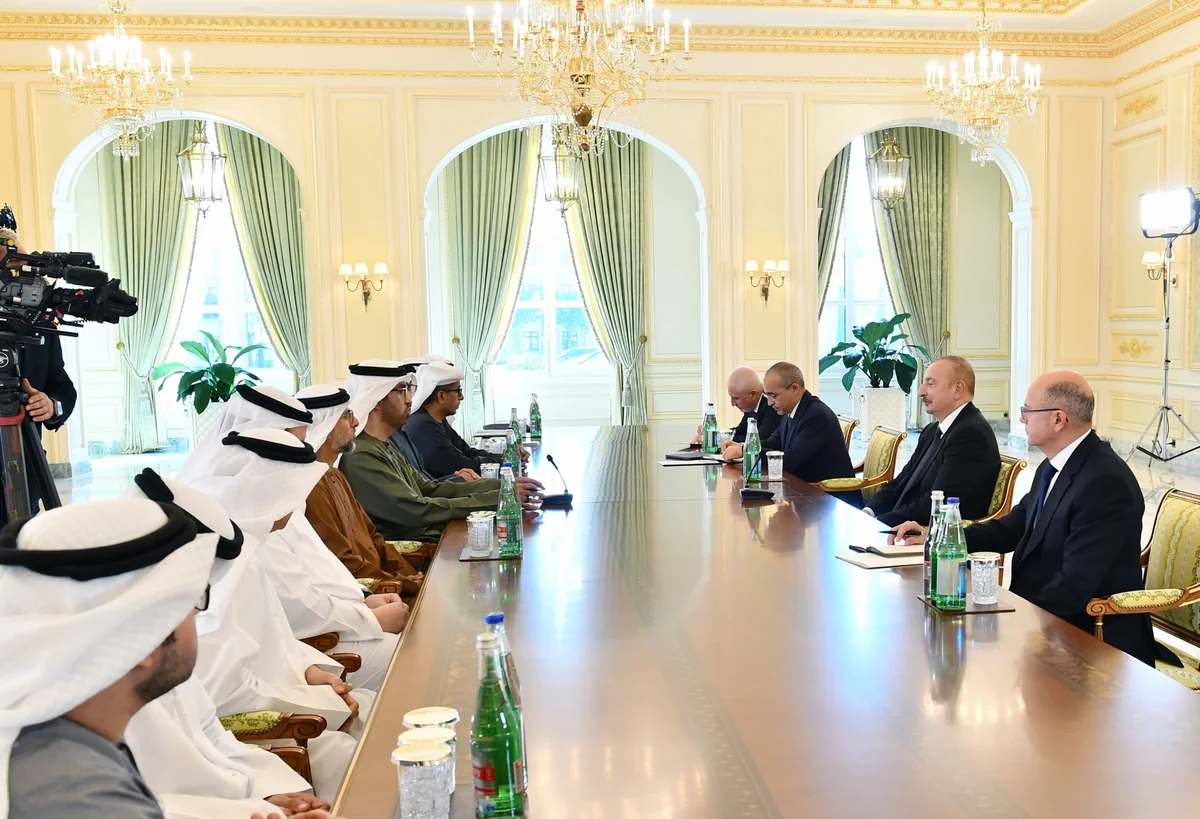 Azerbaijani President receives UAE Minister of Industry and Advanced Technology