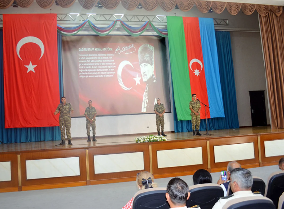 Hərbi İnstitutda Türkiyənin Zəfər Bayramı qeyd olunub - VİDEO