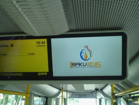 Almaniyanın ictimai nəqliyyatında ilk Avropa Oyunlarına həsr olunan videoçarx nümayiş etdirilir