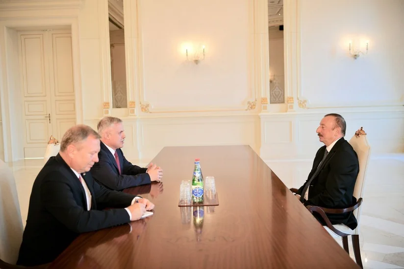 Президент Ильхам Алиев принял делегацию во главе с государственным секретарем Совета Безопасности Беларуси