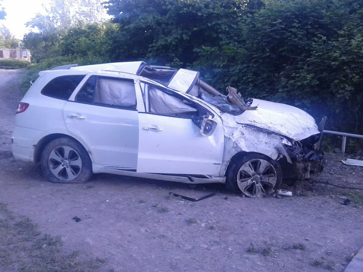 ​Oğuzda avtomobil aşıb, bir nəfər xəsarət alıb - FOTO