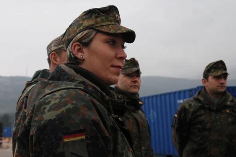 German servicemen leaving Iraq