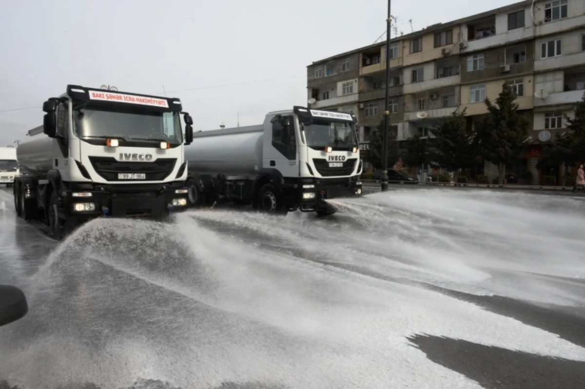 Bu gün Bakının 370 küçəsi yuyulub