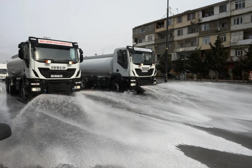 Bu gün Bakının 370 küçəsi yuyulub