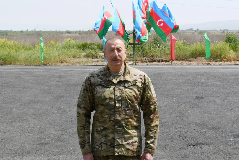 Президент Ильхам Алиев принял участие в открытии подстанции Физули