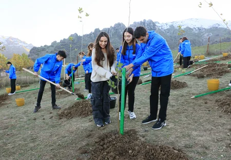 Vice-President of Heydar Aliyev Foundation Leyla Aliyeva participates in tree-planting campaign in Lerik