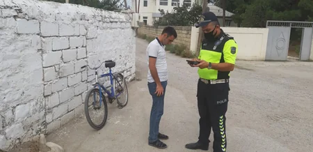 Şabranda 9 velosipedçi cərimələndi