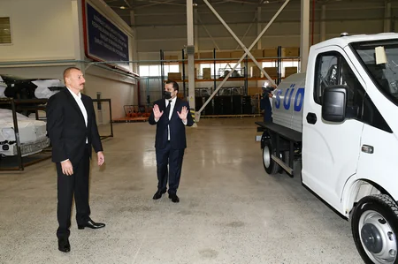Prezident Hacıqabul Sənaye Məhəlləsinin açılışında iştirak edib - YENİLƏNİB