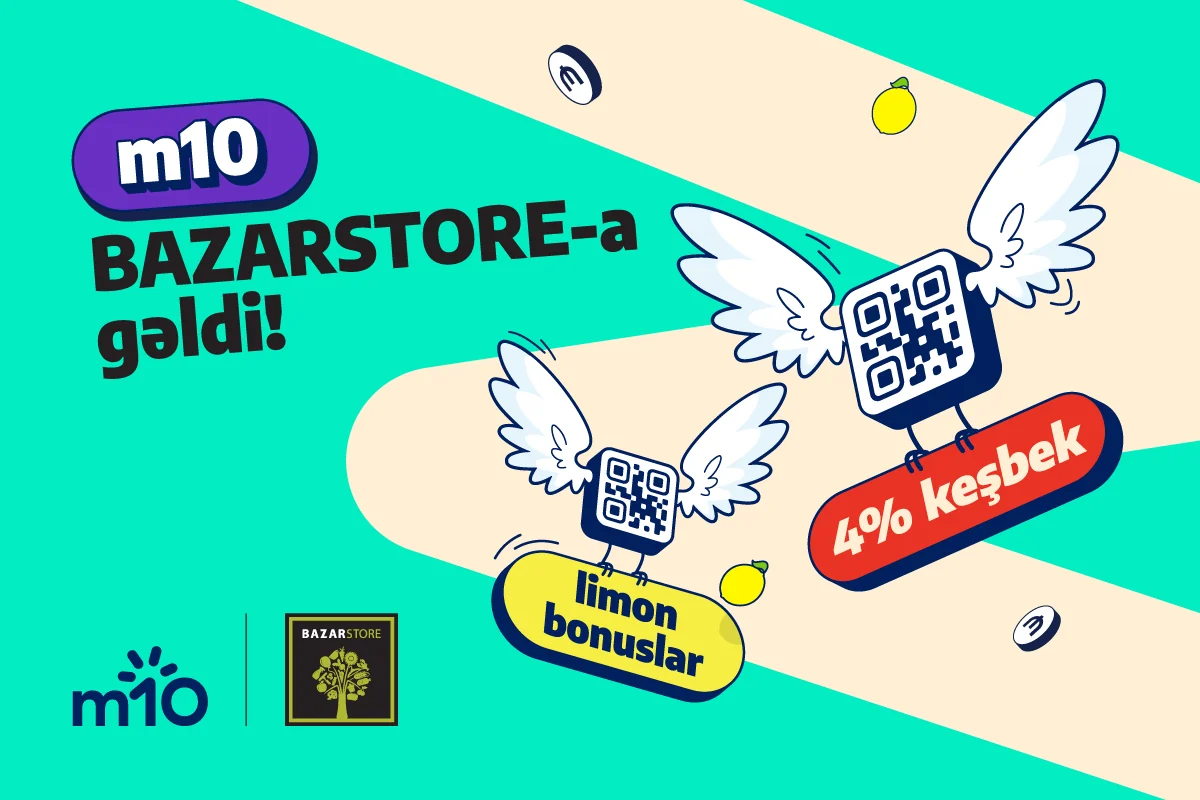 m10 предлагает кэшбэки при покупках в магазинах Bazarstore