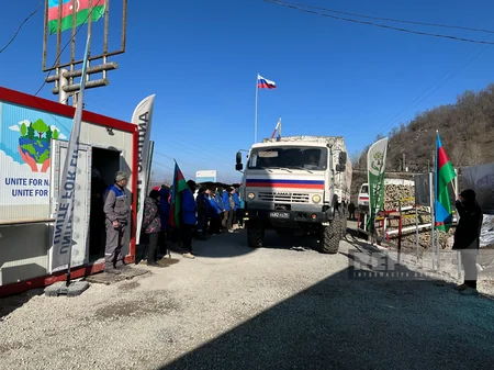 Bu gün Xankəndi-Laçın yolundan sülhməramlıların 45 avtomobili maneəsiz keçib - VİDEO - YENİLƏNİB-9