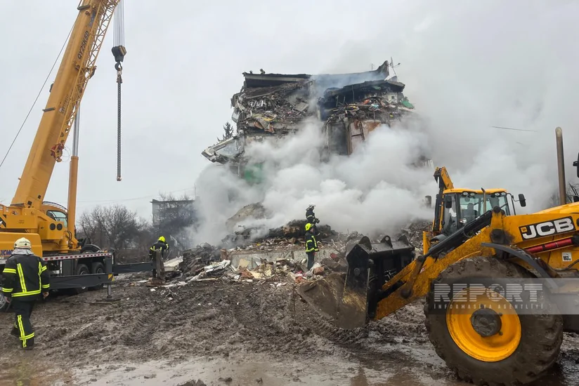 Ukraynaya kütləvi hücumun nəticələri - FOTOREPORTAJ