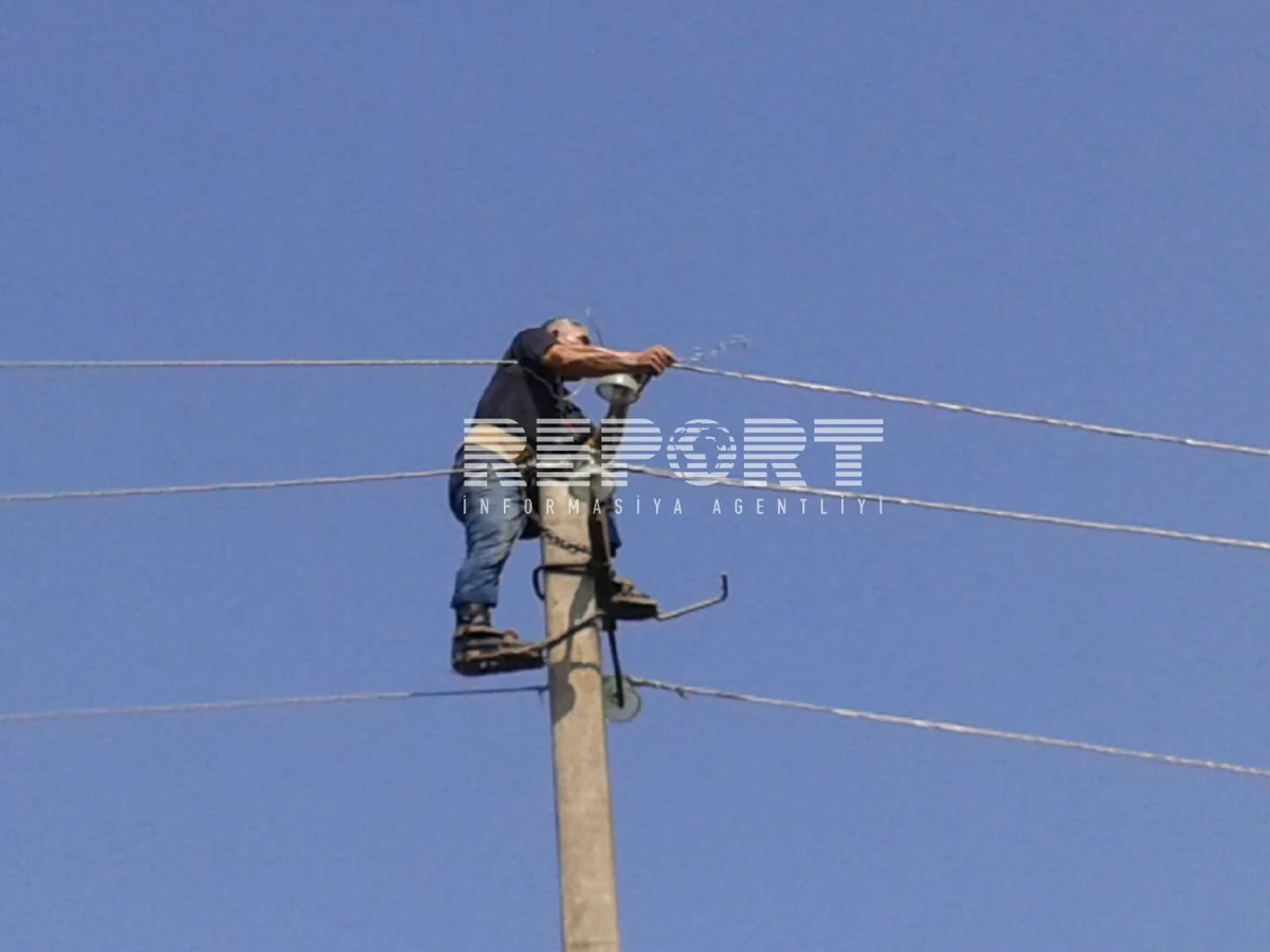 Azərbaycanda güclü külək Göyçay rayonunu elektrik enerjisiz qoyub