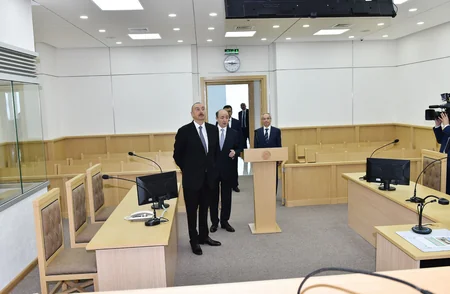 Prezident İlham Əliyev Nərimanov Rayon Məhkəməsinin yeni inzibati binasının açılışında iştirak edib - YENİLƏNİB