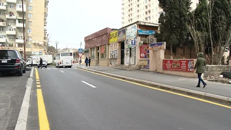 Bakıda daha bir küçədə təmir işləri başa çatıb - VİDEO/FOTO