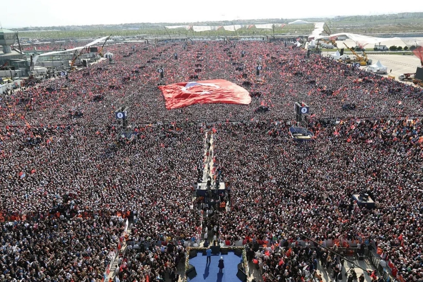 Предвыборный митинг Эрдогана в Стамбуле собрал порядка 1,7 млн человек