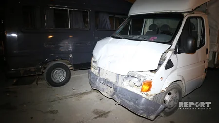 Abşeron rayonunda yük avtomobili ilə sərnişin avtobusu toqquşub, xəsarət alanlar var - FOTO