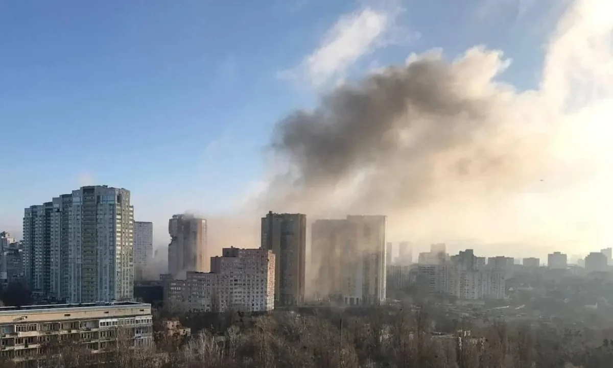 Kiyevdə hava limanı yaxınlığında partlayış olub