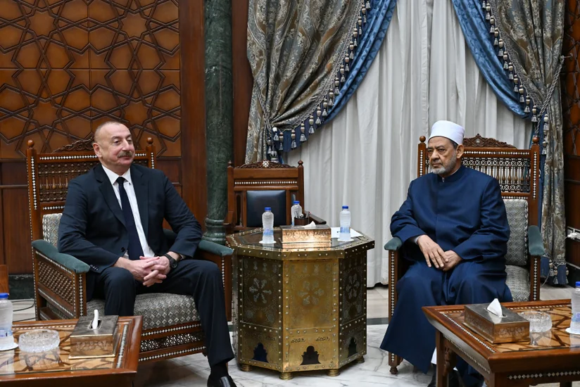 Prezident İlham Əliyev Əl-Əzhəri Şərifin şeyxi, böyük imam Əhməd Məhəmməd Əhməd Əl Tayyib ilə görüşüb - YENİLƏNİB