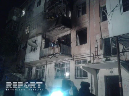 Bakıda mənzildə partlayış baş verib - FOTO