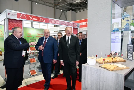 Azərbaycan və Belarus prezidentləri “Caspian Agro” və  “InterFood Azerbaijan” sərgiləri ilə tanış olublar - YENİLƏNİB