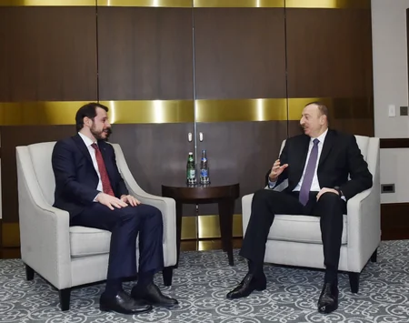 Azərbaycan Prezidenti Maroş Şefçoviç, Berat Albayrak və Kaxa Kaladzeni qəbul edib