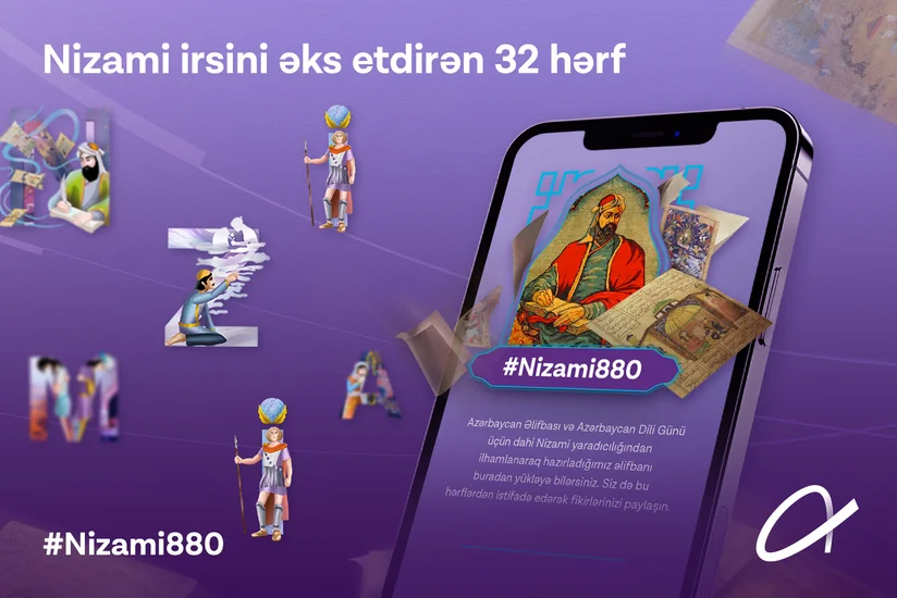 Azercell dahi Nizami yaradıcılığını əks etdirən xüsusi bir əlifba dizayn edib