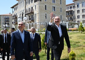 President Ilham Aliyev and Chairman of Turkmenistan’s Halk Maslahaty visit first residential complex built in Shusha