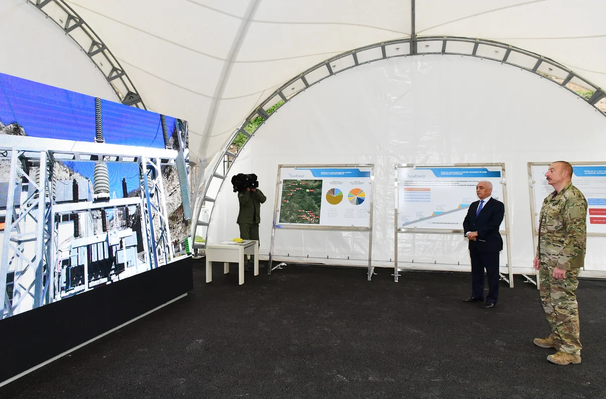Ilham Aliyev visits Chirag-1 small hydropower plant