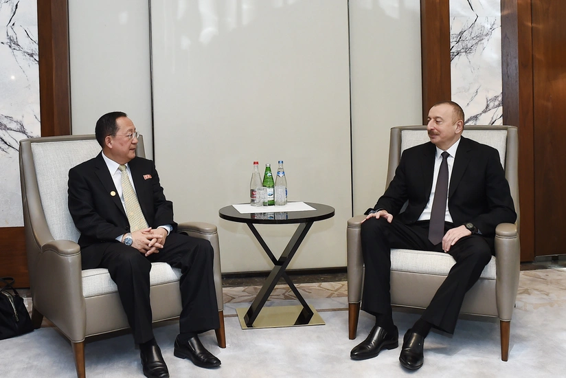 President Ilham Aliyev meets with North Korean foreign minister