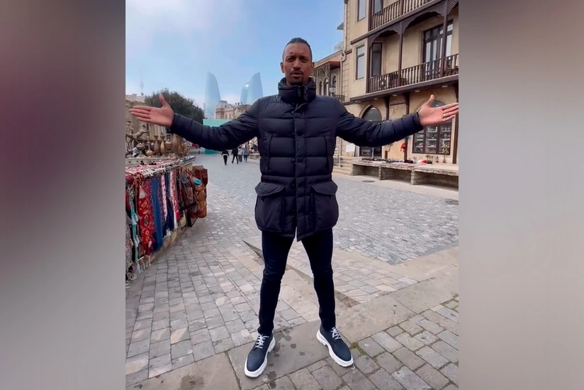 Portuqaliya millisinin və Mançester Yunaytedin sabiq futbolçusu Bakıya gəlişi ilə bağlı paylaşım edib