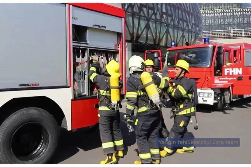 Fire safety joint exercise conducted at Baku airport with Emergencies Ministry