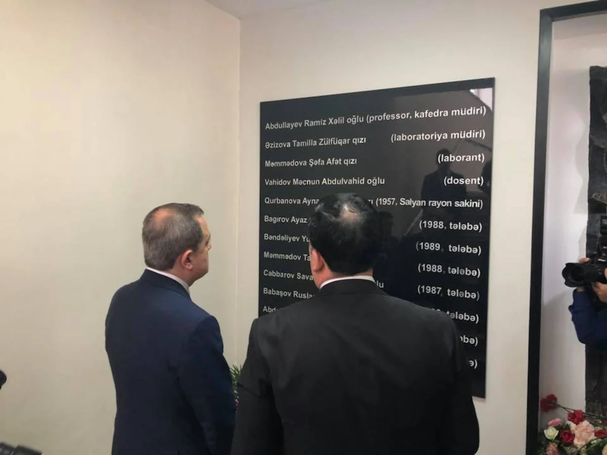 Təhsil naziri ADNA-da terror zamanı həlak olanların xatirəsini anıb